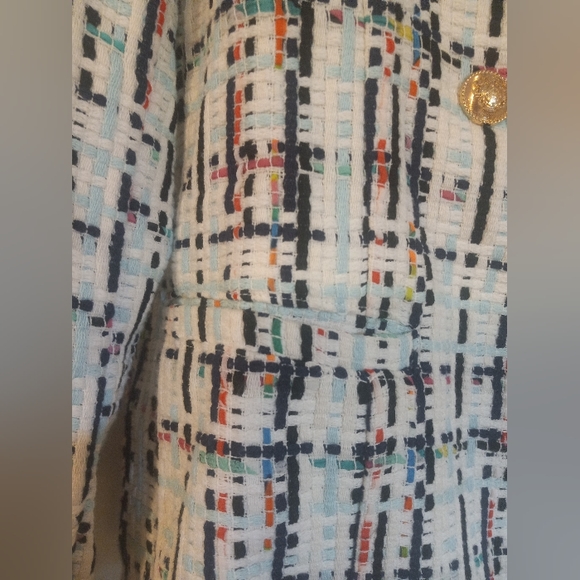Jean-Pierre Klifa Paris Tweed rainbow Blazer Large Very good preloved Condition - Picture 5 of 6